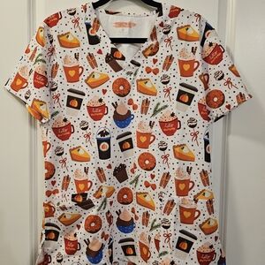 Elite Med Thanksgiving scrub top